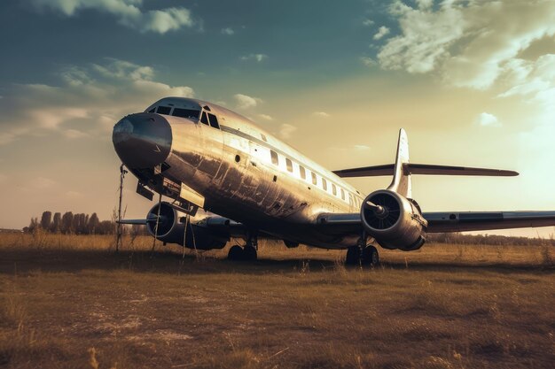 Aviões abandonados na cama do deserto fotografia publicitária profissional