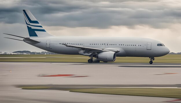 un avión blanco con la palabra aire en el lado