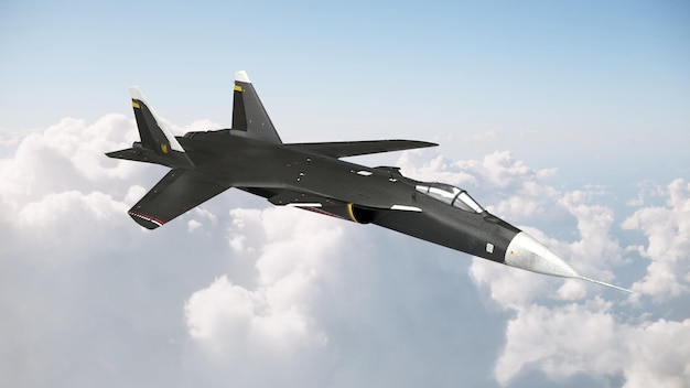 Avión de combate ruso su 47 en la guerra del cielo de rusia con ataques aéreos de ucrania