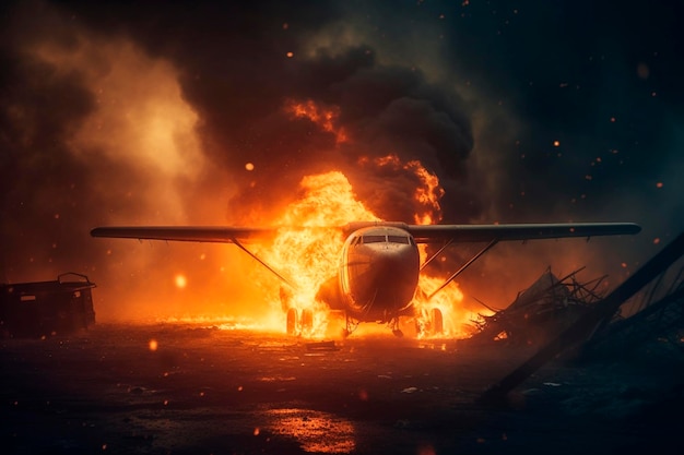 El avión está aterrizando en llamas IA generativa