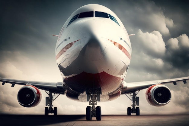 Un avión está en la pista con la palabra "american airlines" en el frente.