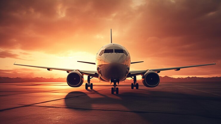 Un avión está a punto de despegar de la pista de un aeropuertogenerative ai