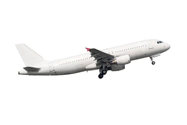 Avión de motor a reacción blanco