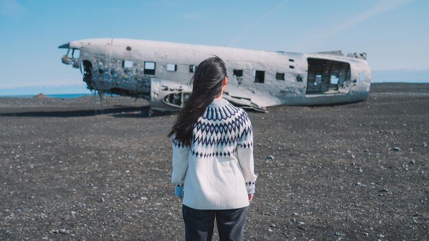 El avión naufragado de Islandia