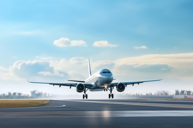 Avión de negocios despegando de las pistas de los aeropuertos