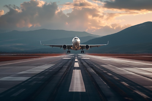 El avión de pasajeros Symphony Majestic se eleva hacia el cielo