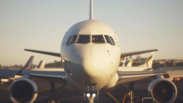 un avión en la pista de aterrizaje