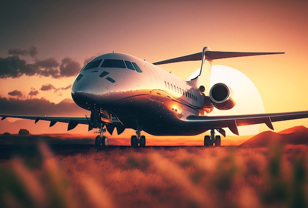 Un avión que despega de la pista de aterrizaje del aeropuerto