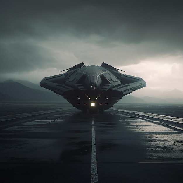 un avión que tiene una cola que dice "extraterrestre" en ella