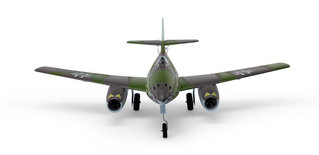 un avión verde con el número 2 en la cola