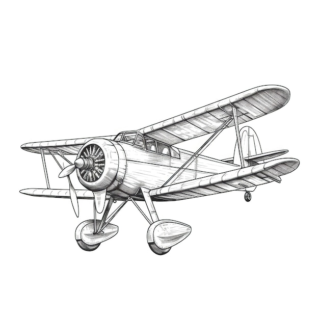Avión Vintage Avión ai generado