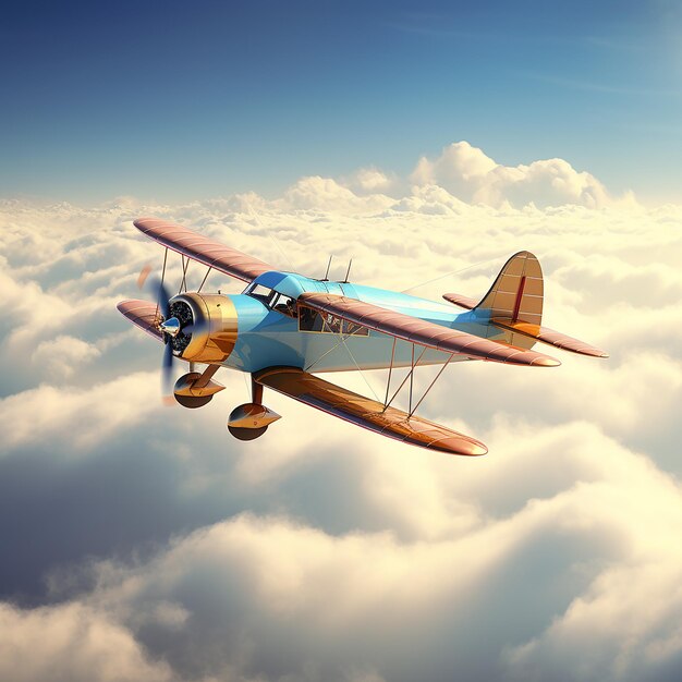 Avión volando en las nubes