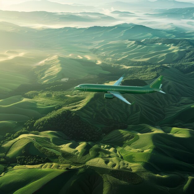 un avión volando sobre una montaña con las palabras t en el lado