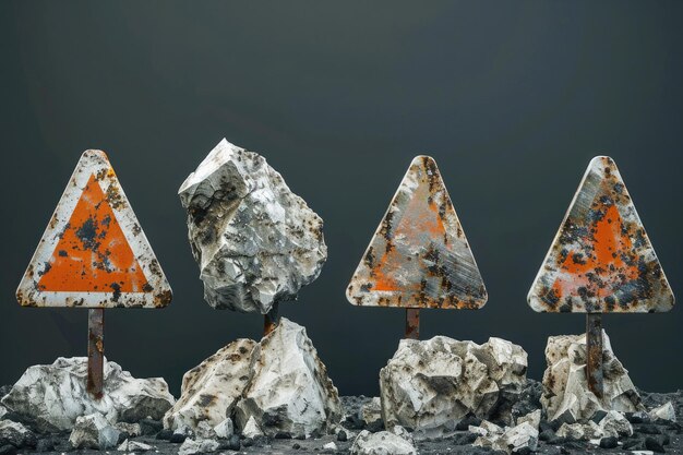 Foto aviso de amianto minerais nocivos com fibras microscópicas