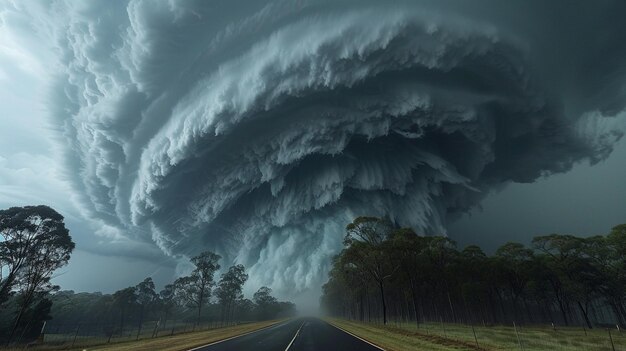 Foto aviso de tempestade severa por ventos danosos papel de parede