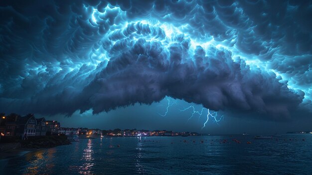 Foto aviso de tempestade severa por ventos danosos papel de parede