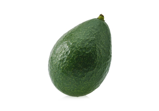 Avocado-Frucht isoliert auf weißem Hintergrund.