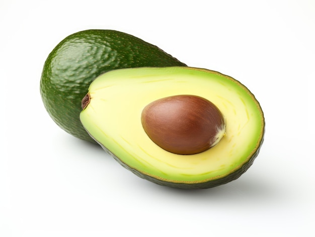 Avocado-Frucht isoliert auf weißem Hintergrund