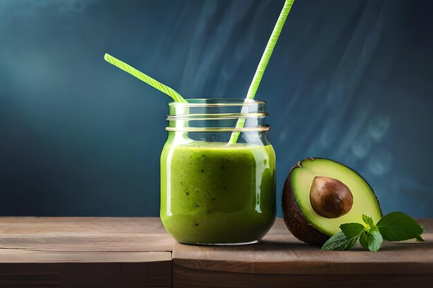 Avocado ist ein gesunder Smoothie, der grün ist.