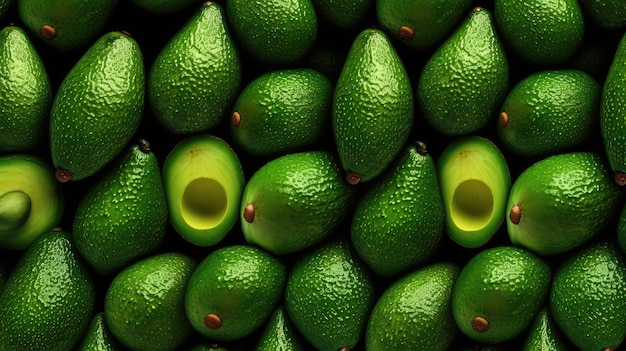 Avocado-Muster-Hintergrund, AI generiertes Bild