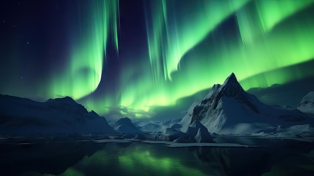 AweInspiring Aurora Borealis Altamente detalhado céu noturno AI gerado