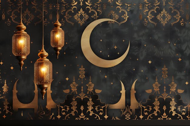 Awesome ramadan kareem fundo decorativo