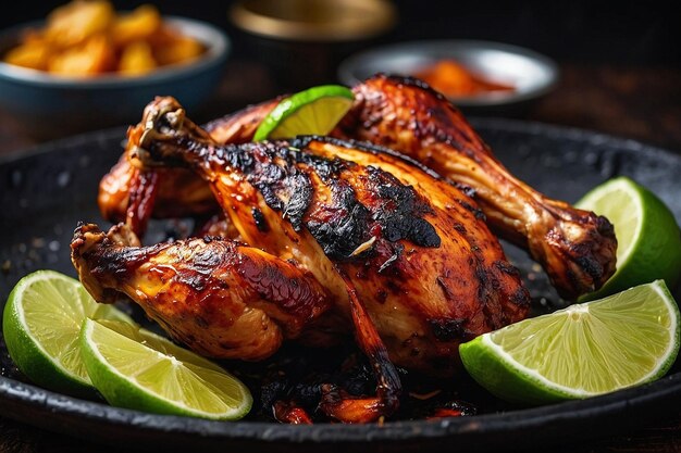 Ayam Bakar con la cuña de cal