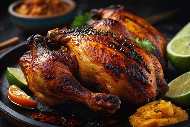 Ayam Bakar con el detalle de la guarnición