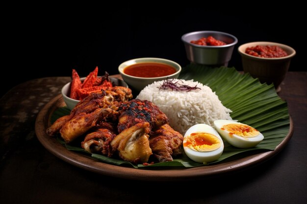 Ayam Goreng con el sambal bawang putih