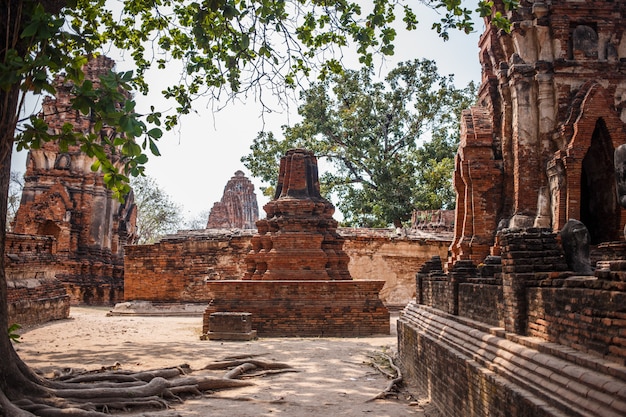 Ayutthaya-Tempelruinen, Wat Maha That Ayutthaya als Welterbestätte, Thailand.