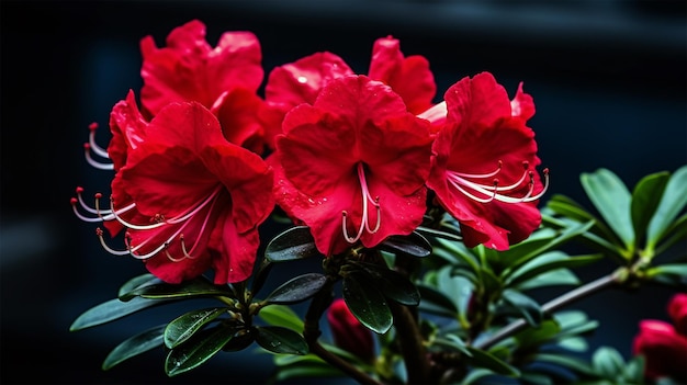 Azalea roja generada por IA