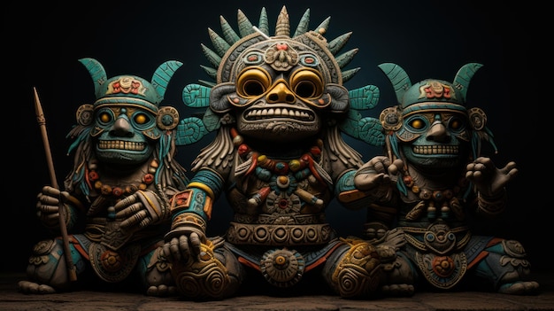 Aztekischer Todeskult Tlaloc Omeyocan Mictlan und Chichihuacuauhco