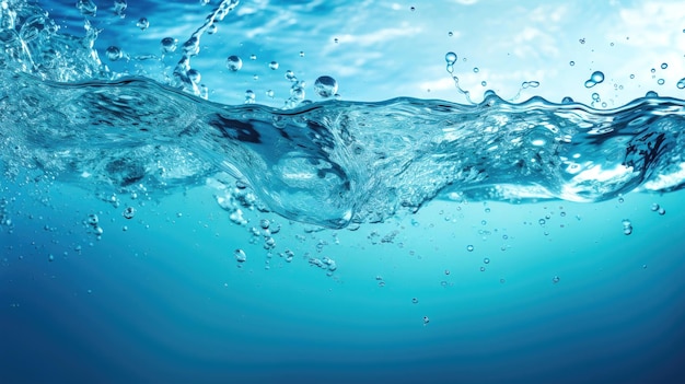 El azul agua Un fondo refrescante y vigorizante