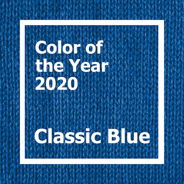 Azul clásico: color del año 2020 sobre la textura de Jersey