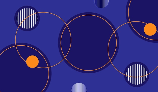 Azul com design de fundo abstrato de círculo para apresentação de promoção de cartaz de modelo de banner