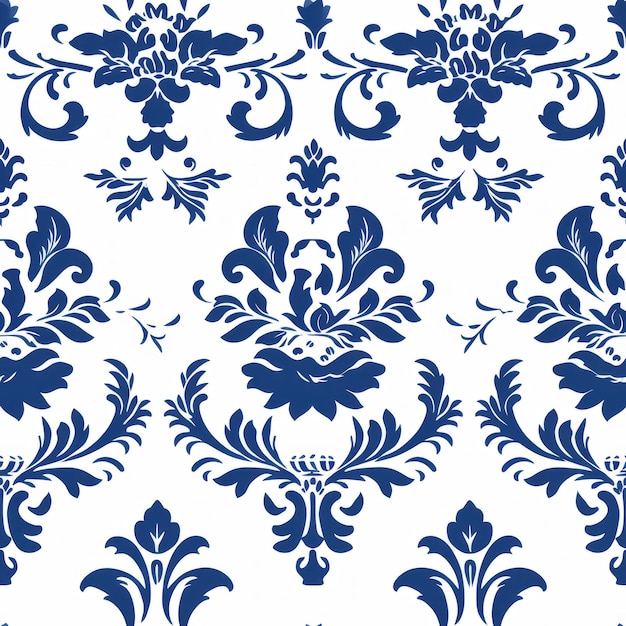 Azul Damasco Un diseño clásico con contrastos de colores dinámicos