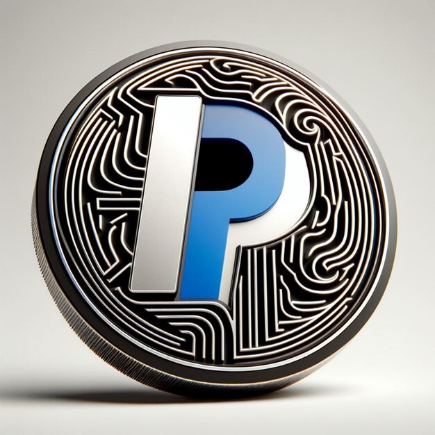 Foto azul e confiável o logotipo do paypal um farol na paisagem de pagamentos on-line