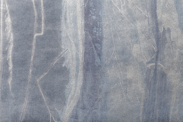 Azul marinho do fundo da arte abstrato e cor da prata. Pintura multicolorida sobre tela.