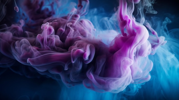 Azul púrpura que influye en la nubosidad nube ola suelo rompiendo artesanía establecimiento recurso creativo AI generado
