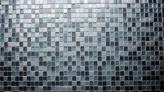 Un azulejo de mosaico azul con un fondo negro