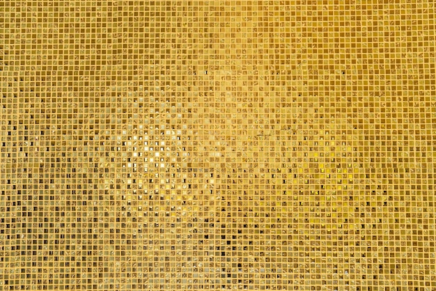 Azulejo de mosaico dorado para fondo de pantalla y fondo