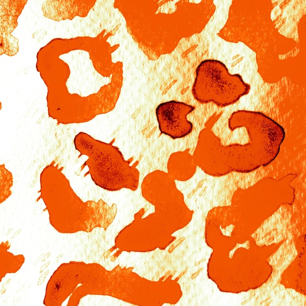Azulejo de punto rojo carmesí. Estampado de piel de leopardo. Diseño de camuflaje acuarela. Superficie Safari dibujada a mano. Textura abstracta de leopardo. Fondo de camuflaje animal. Gran telón de fondo africano.