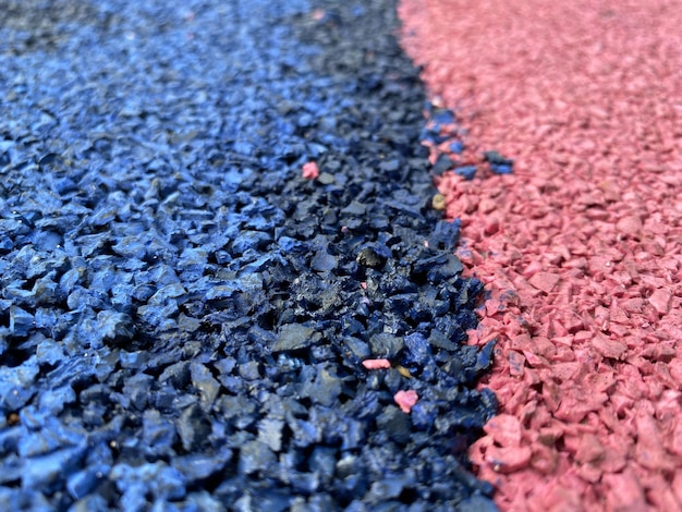 Azulejo de seguridad antitraumático de superficie de goma azul y rosa para juegos deportivos de entrenamiento en parque público