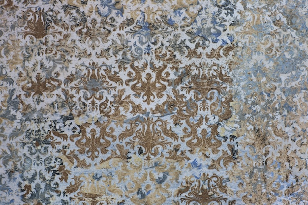 azulejo velho e gasto padrão ornamental antigo