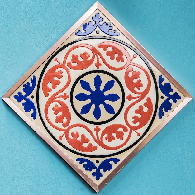 azulejos de cerámica patrones de estilo colorido.