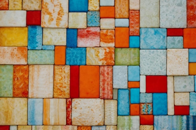 azulejos de colores panel de colores patrón de colores diseño de cerámica tableta decorativa recubrimiento de cerámica