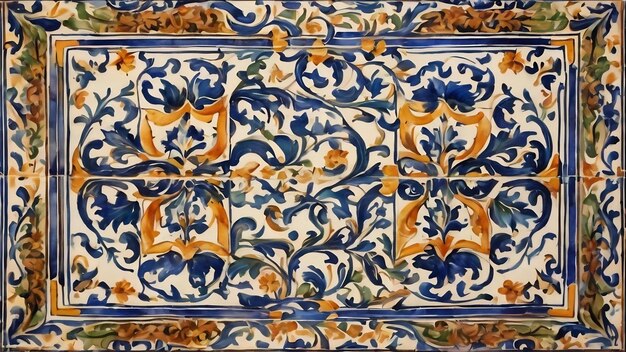 Foto azulejos decorativos portugueses azulejos acuarela