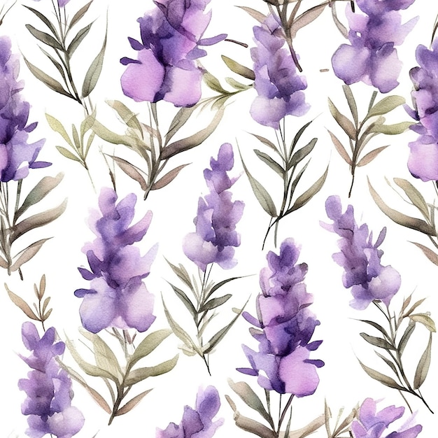 Azulejos con estampado de flores de lavanda
