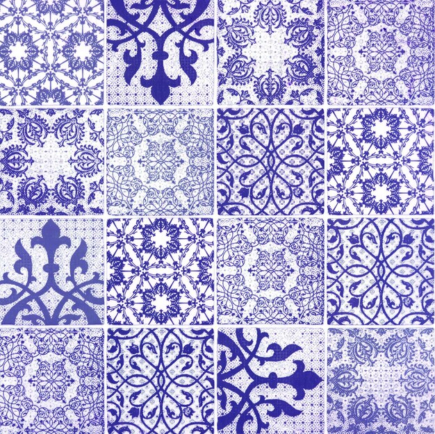 Azulejos con estampado de flores