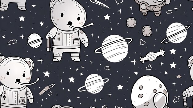 Foto azulejos de fondo de astronauta espacial